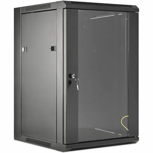 Intellinet 15u Montaje En Pared Gabinete Cerrado Armario De Bastidor Para Conmutador Lan, Panel De Conexión - 482.60mm Ancho Del Rack X 270mm Profundidad Del Rack - Negro - Vidrio Templado, Acero Laminado En Frío, Spcc, Metal Galvanizado - 60kg Capacidad Máxima De Peso - 60kg Capacidad De Peso Estático - 3año(s) Garantía - Image 3