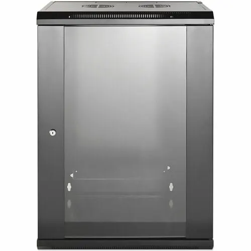 Intellinet 15u Montaje En Pared Gabinete Cerrado Armario De Bastidor Para Conmutador Lan, Panel De Conexión - 482.60mm Ancho Del Rack X 270mm Profundidad Del Rack - Negro - Vidrio Templado, Acero Laminado En Frío, Spcc, Metal Galvanizado - 60kg Capacidad Máxima De Peso - 60kg Capacidad De Peso Estático - 3año(s) Garantía - Image 4
