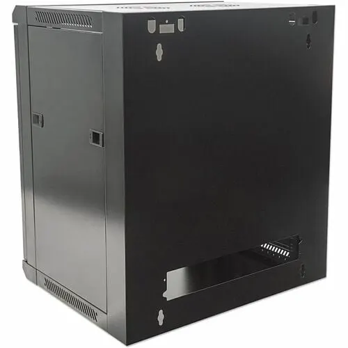 Manhattan Intelligent 12u Montaje En Pared Gabinete Cerrado Armario De Bastidor Para Redes - 482.60mm Ancho Del Rack - Negro - Vidrio Templado, Metal Galvanizado, Acero Laminado En Frío, Spcc - 60kg Capacidad Máxima De Peso - 60kg Capacidad De Peso Estático - 3año(s) Garantía - Image 5