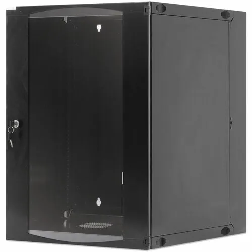 Intellinet 15u Montable En Bastidor, Montaje En Pared Armario De Bastidor Para Conmutador Lan, Panel De Conexión - 482.60mm Ancho Del Rack X 385mm Profundidad Del Rack - Negro - Acero Laminado En Frío, Spcc - 30kg Capacidad De Peso Estático - 3año(s) Garantía - Image 4