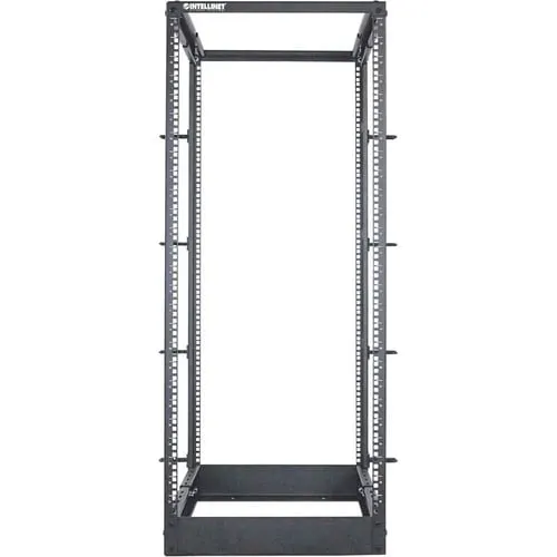 Intellinet 714242 26u De Suelo Caja Abierta Marco De Bastidor Para Servidor, Conmutador Lan, Panel De Conexión, Redes - 2 Poste - 482.60mm Ancho Del Rack X 1016mm Profundidad Del Rack - Negro Azabache - Intellinet Rack Abierto De 4 Postes 19" - Image 4