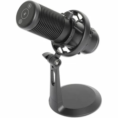 Micrófono Para Juegos, Streaming En Vivo, Podcasting, Música, Grabación Manhattan - Cableado - Condensador, Función De Cancelación De Ruido Ambiente - Negro - 2m - 20hz A 20khz - 16ohm -38db - Omnidireccional, Cardioid - De Escritorio - Usb Tipo A - Image 2