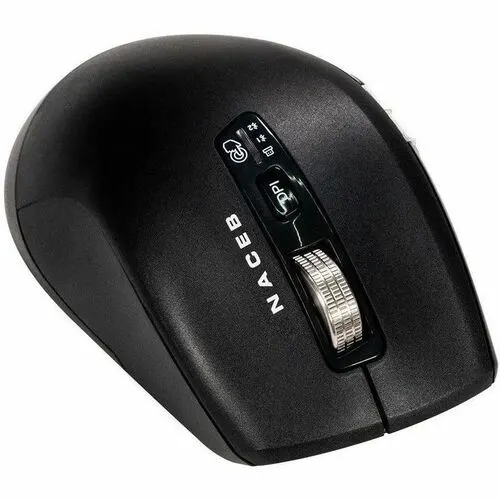 Mouse Naceb - Radiofrecuencia - Usb - 6 Botón(es) - Negro - Inalámbrico - 2.40ghz - Recargable - 3200 Dpi