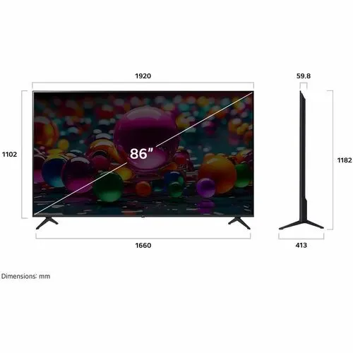 Smart Led-Lcd Tv 2025 Lg Ua75 86ua7500psa 218.4cm - 4k Uhdtv - Hig Dynamic Range (alto Rango Dinámico, Hdr) - Negro - 2184.40mm Clase - Hdr10 Pro - Led Retroiluminación - Netflix, Prime Video, Disney+, Apple Tv, Youtube, Airplay - 3840 X 2160 Resolución - Image 10