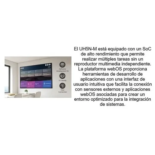Pantalla Lg Signage 86inc 4k 500 Nits 24/7 Hrs