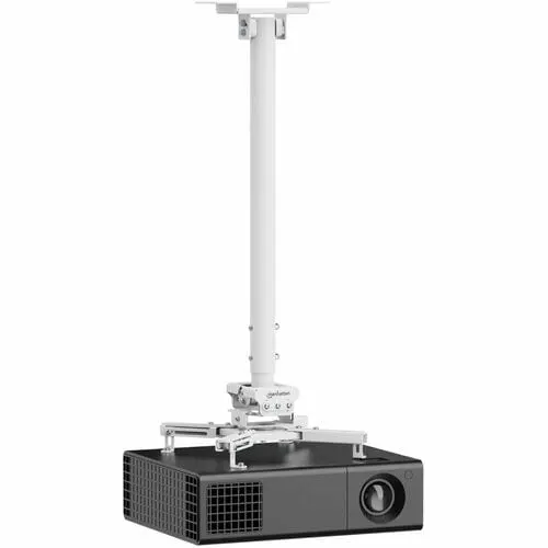 Soporte Para Proyector Con Montaje En Techo Y Ajuste De Altura. Soporta Un Proyector De Hasta 35 Kg (77 Lbs.), Para Techos Inclinados Y Planos, Movimiento Completo Con +/-180° De Rotación, +/-20° De Inclinación, +/-8° De Giro, Extensión Telescópica De 745 A 1145 Mm (29 A 45 Pulg.), Blanco - Altura Ajustable - Compatible Con Montura Vesa - Acero Laminado En Frío (crs) - Image 4