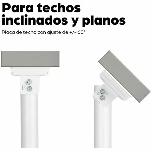 Soporte Para Proyector Con Montaje En Techo Y Ajuste De Altura. Soporta Un Proyector De Hasta 35 Kg (77 Lbs.), Para Techos Inclinados Y Planos, Movimiento Completo Con +/-180° De Rotación, +/-20° De Inclinación, +/-8° De Giro, Extensión Telescópica De 745 A 1145 Mm (29 A 45 Pulg.), Blanco - Altura Ajustable - Compatible Con Montura Vesa - Acero Laminado En Frío (crs) - Image 16