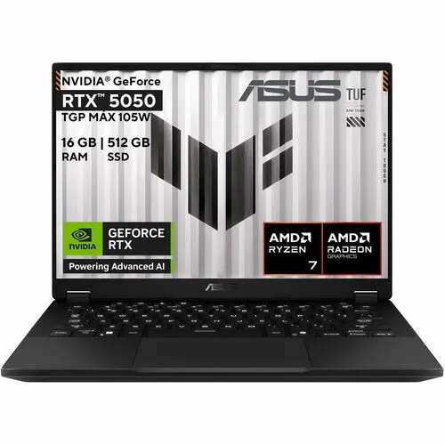 Laptop Asus Tuf Gaming A14 Fa401uh 14 Pulgadas Ryzen 7 260 (npu 16 Tops) 16gb 512 Ssd Rtx 5050 8gb Windows 11 Home Color Gris- Laptop Gaming