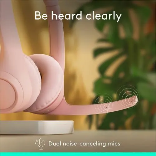 Auriculares Logitech Zone Inalámbrico Sobre La Cabeza Estéreo - Rosa - Binaural - Supra-Aural - 3000cm - Bluetooth - 50hz A 20khz - Función De Cancelación De Ruido Ambiente Micrófono