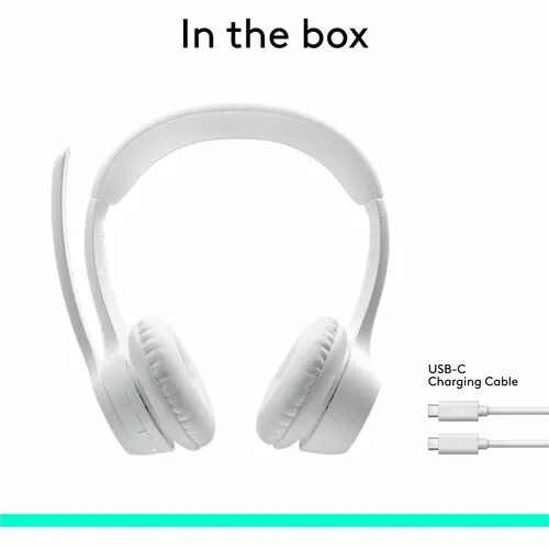Auriculares Logitech Zone Inalámbrico Sobre La Cabeza Estéreo - Blanco - Binaural - Supra-Aural - 3000cm - Bluetooth - 50hz A 20khz - Función De Cancelación De Ruido Ambiente Micrófono