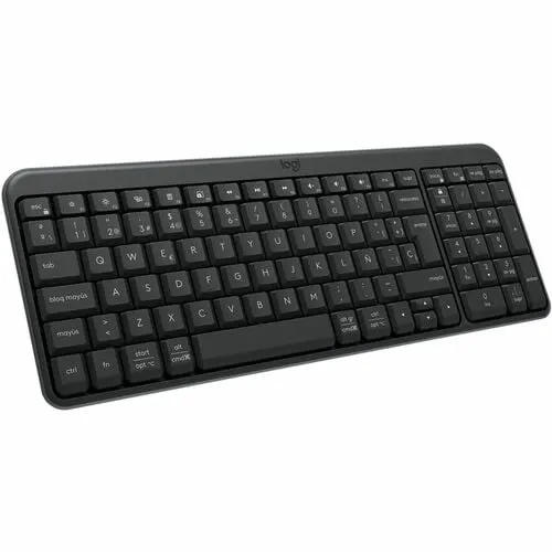 Logitech K250 Robusto Teclado - Compacto - Inalámbrico Conectividad - Español - Qwerty Diseño - Grafito - Bluetooth - 10m - Windows 10, Windows 11, Mac Os X 12.0 Monterey, Chromeos, Linux, Ipados 15, Ios 15, Android 12 - Chromebook - Pc, Mac - Plástico Reciclado - Aaa Tamaño De Batería Admitida