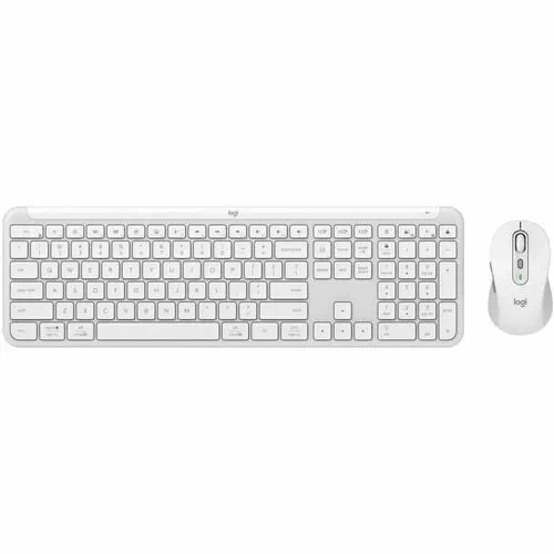 Kit Teclado Y Mouse Logitech Mk950 Off-White Silent Touch Usb Bo
