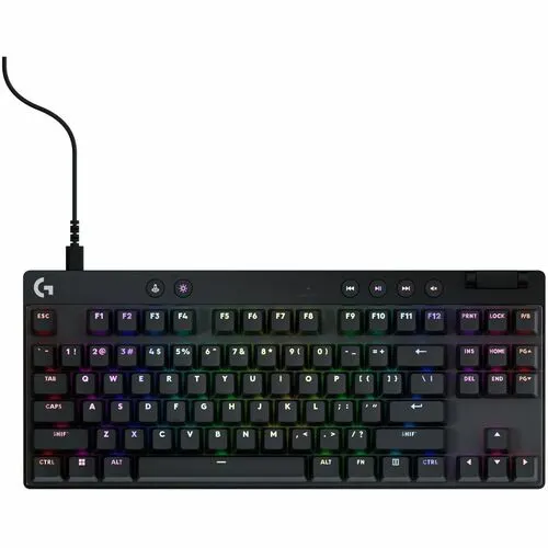 Logitech G Pro X Tkl Teclado Gaming - Sin Teclado Numérico - Cable Conectividad - Usb Tipo C Interfaz - Rgb Led - Negro - Magnética Llave De Contacto - Control De Medios Tecla(s) De Acceso Rápido - Windows 10 - Pc