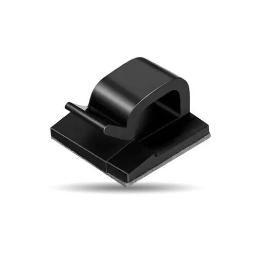 Brobotix Organizador Adhesivo Para Cables, 24 Piezas, Color Negro.
