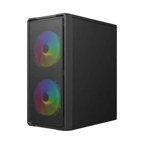 Gabinete Mini Torre Doom Ultra Mesh Gi750m / Max Mb M-Atx Fuente Atx 500w / 2x Usb A 2.0 + 2xfan 120mm Frgb Molex / Panel Izq Cristal + Frente Mesh / Negro