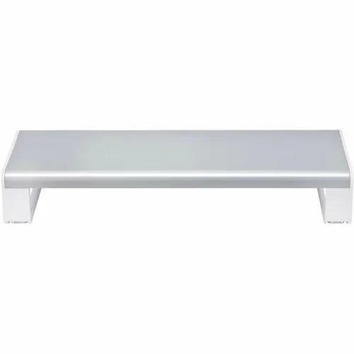 Startech.com Elevador Para Monitor - Conforme Con Normas Taa - 15kg Capacidad De Carga - 9.1cm Altura X 22.1cm Ancho - Mesa - Acero, Plástico - Plata, Blanco - Para Monitor, Portátil, Teclado, Mouse, Accesorios, De Escritorio, Computador - Ergonómico, Duradero, Robusto, Antideslizante, Dura Dero, Antideslizante, Patas De Goma