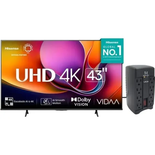 Hisense Pantalla 43 Pulg Led 4k Smart Tv Con Regulador Vica T-1 - Image 2