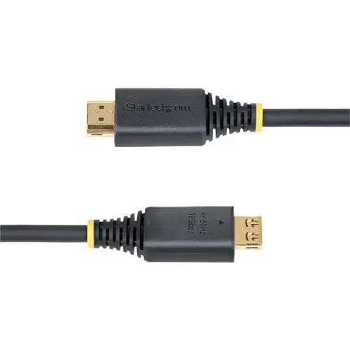 Startech.com Cable Hdmi De Alta Velocidad De 50cm - Conectores De Agarre - 4k60hz - Uhd - 18gbps - Cable Hdmi - Recubrimiento Tpe - Cable For Dispositivo De Audio/Vídeo, Pantalla, Workstation, Mosaico, Tv, Monitor, Sistema De Seguridad, Macbook - 18gbit/S - Admite Hasta3840 X 2160 - Apantallado - Oro Conector Chapado - Vw-1, Sin Halógeno - 30 Awg - Negro - Image 4