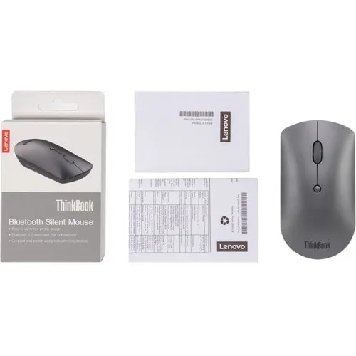 Mouse Lenovo - Bluetooth - óptico - 3 Botón(es) - Gris Hierro - Inalámbrico - 2400 Dpi - Simétrico