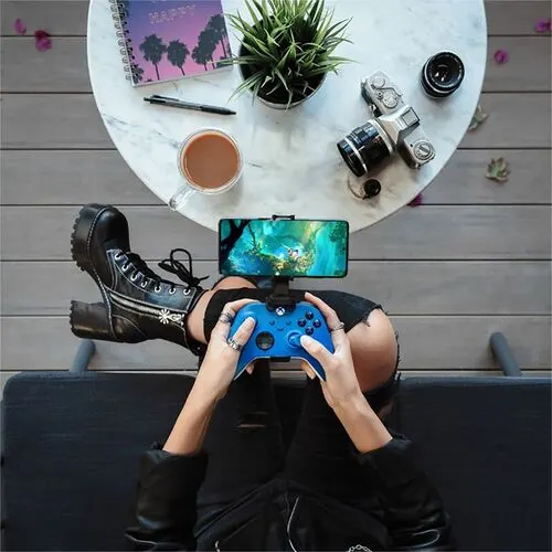Gamepad Microsoft - Inalámbrico - Bluetooth - Usb - Xbox Series X, Xbox Series S, Xbox One, Pc, Android, Ios, Tableta - Azul