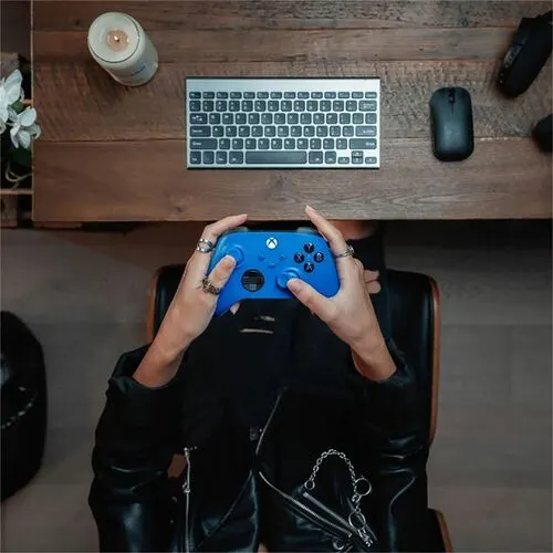Gamepad Microsoft - Inalámbrico - Bluetooth - Usb - Xbox Series X, Xbox Series S, Xbox One, Pc, Android, Ios, Tableta - Azul