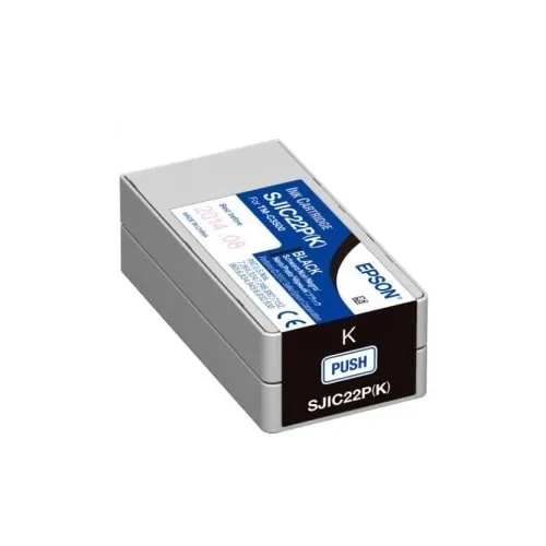 Cartucho De Tinta Epson Durabrite Ultra Sjic22p(k) Inyección De Tinta - Negro - Original - Inyección De Tinta