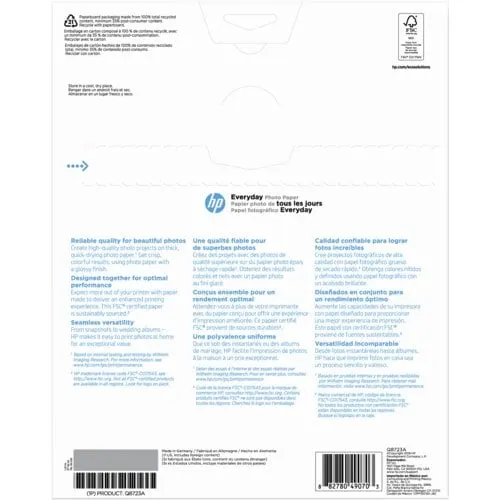 Hp Everyday Photo Paper, Glossy, 52 Lb, 8.5 X 11 In. (216 X 279 Mm), 50 Sheets - Image 3