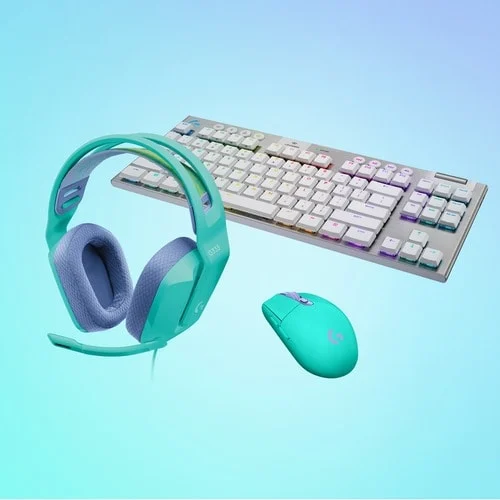 Auriculares De Gaming Logitech G335 Cableado Sobre La Oreja Estéreo - Menta - Binaural - Cerrado - 36ohm - 20hz A 20khz - Cardioid, Uni Direccional Micrófono - Mini-Phone (3.5mm)