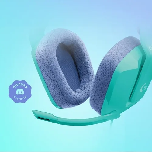 Auriculares De Gaming Logitech G335 Cableado Sobre La Oreja Estéreo - Menta - Binaural - Cerrado - 36ohm - 20hz A 20khz - Cardioid, Uni Direccional Micrófono - Mini-Phone (3.5mm)