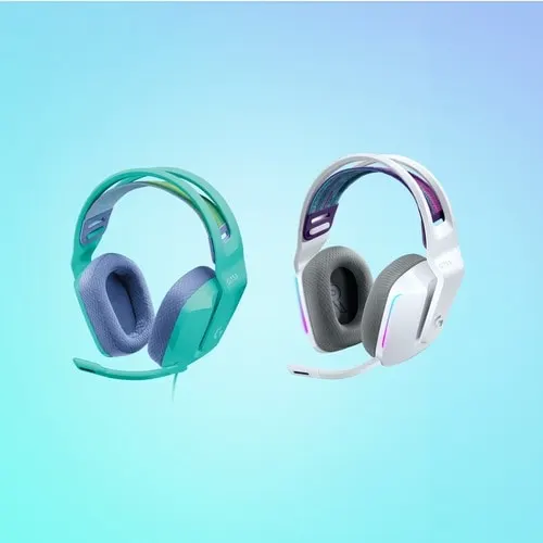 Auriculares De Gaming Logitech G335 Cableado Sobre La Oreja Estéreo - Menta - Binaural - Cerrado - 36ohm - 20hz A 20khz - Cardioid, Uni Direccional Micrófono - Mini-Phone (3.5mm)