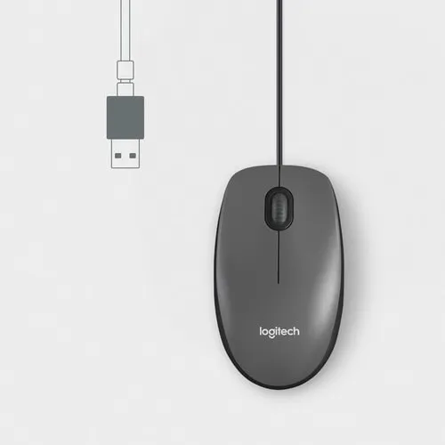 Mouse Logitech M100 - Usb - óptico - 3 Botón(es) - Negro - 1 - Cable - 1000 Dpi - Rueda De Desplazamiento - Simétrico