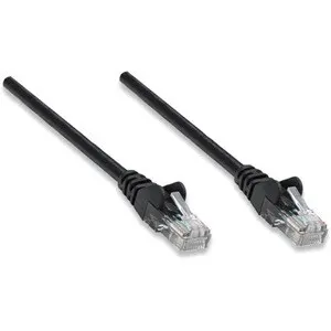 Intellinet Cable Patch 7.6m(25.0f) Cat 5e Utp Negr - Cable For Conmutador, Módem, Router, Panel De Conexión, Enchufe De Pared, Dispositivo De Red - 1gbit/S - Cable De Conexión - Oro Contacto Chapado - Negro