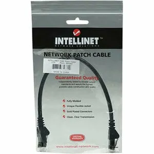Intellinet Cable Patch Cat 6, 0.5m( 1.5f) Utp Negr - Cable For Conmutador, Módem, Router, Panel De Conexión, Enchufe De Pared, Dispositivo De Red - 1gbit/S - Cable De Conexión - Oro Contacto Chapado - Negro