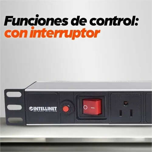 Pdu Barra Multicontacto Con 8 Contactos Interruptor Supresor Para Rack De 19" - Basic - Iec 60906 - 8 X Iec 60906 - 15a - 1u - Montable En Bastidor - Compacto - Image 5
