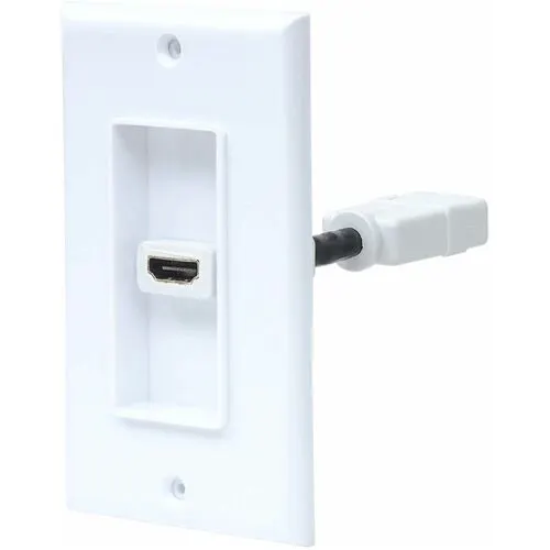 Cople Hdmi Blanco Con Faceplate 1 Puerto - 1 X Toma(s) De Corriente Con Carga1-Gang - 1 X Puerto(s) Hdmi - For Teatro En Casa, Home, Oficina