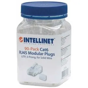 Intellinet Plug Rj45 Cat 6 Utp Solido 90 Pzas - Intellinet Plug Rj45 Cat 6 Utp Solido 90 Pzas