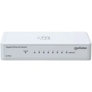 Manhattan Switch Gb 8 Ptos Blanco Mh - 2 Capa Compatible - Par Trenzado - De Escritorio - 3año(s) Garantía Limitada