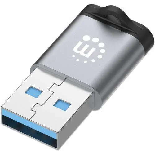 Adaptador Usb-C V3.2 Gen1, Am-Ch, 5gbps 3a - Níquel Contacto - Negro, Gris