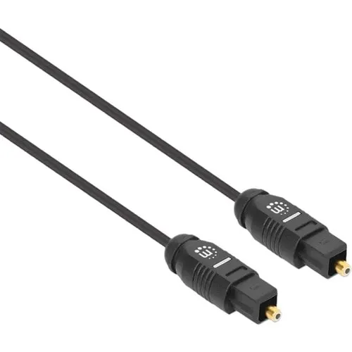 Manhattan 356084 3m Fibra óptica Cable De Audio - Cable For Dispositivo De Audio, Receptor A/V, Amplificador, Sistema Del Sonido, Tv, Playstation 3, Pc, Playstation 4, Xbox One, Xbox 360, Sistema De Teatro En Casa, ... - Oro Contacto Chapado - Negro