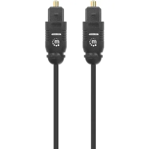 Manhattan 356084 3m Fibra óptica Cable De Audio - Cable For Dispositivo De Audio, Receptor A/V, Amplificador, Sistema Del Sonido, Tv, Playstation 3, Pc, Playstation 4, Xbox One, Xbox 360, Sistema De Teatro En Casa, ... - Oro Contacto Chapado - Negro