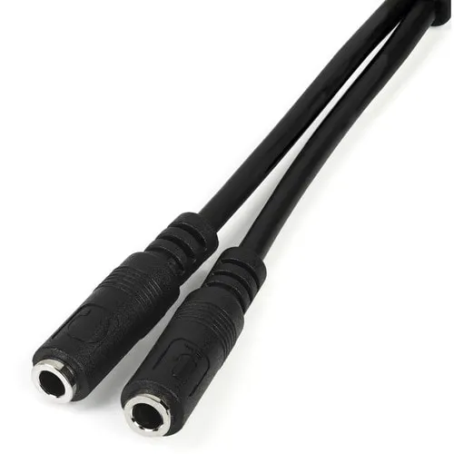 Startech.com Adaptador De Diadema Mini-Jack 3.5mm 4 Pines A Conectores Separados De Audífonos Y De Micrófono - M A 2xh - Cable For Dispositivo De Audio, Portátil, Auriculares, Auricular, Altavoz, Portátil, Auriculares, Micrófono - Níquel Conector Chapado - 28 Awg - Negro - Image 4