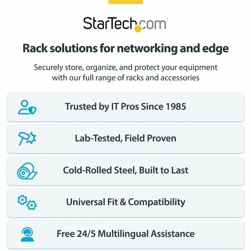 Startech.com Soporte Montaje En Pared De 6u 13.78in Profundidad Rack Horizontal Para Patch Panel Parcheo - Acero - 20.05kg Capacidad Máxima De Peso - Image 3