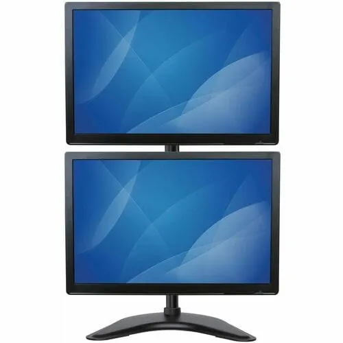 Startech.com Soporte Vertical De Acero De Servicio Pesado Para Dos Monitores - Base Ajustable Vesa Para Pantallas De Hasta 27 Pulgadas - Hasta 68.6cm (27") Para Pantalla Plana - 20.05kg Capacidad De Carga - 81.8cm Altura X 43.4cm Ancho X 31.5cm Profundidad - De Escritorio, Independiente - Acero - Negro - Image 2