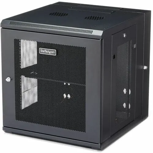 Startech.com Gabinete Rack De Pared Para Servidores 12u 19" 4 Postes Y Estante 1u - Rack De Servidores - Montaje En Pared - Acero, Malla De Acero - 90kg Capacidad De Peso Estático - Image 3
