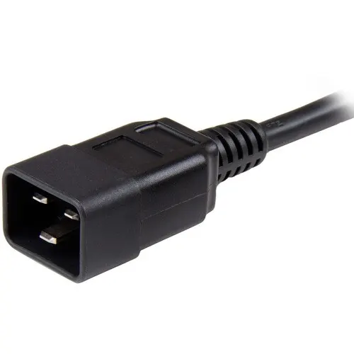 Startech.com Cable De 1m De Extensión, Cable Alargador Iec 320 C13 A Iec 320 C20 Negro, 15a 125v, 14awg, Cable De Alimentación, Ul - Para Computadora De Escritorio, Servidor, Unidad De Distribución Eléctrica, Monitor, Impresora - Iec 60320 C13 / Iec 60320 C20 - 125 V Ac / 15a - Negro - 1 Solamente - Image 5