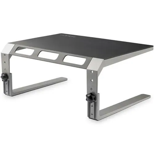 Startech.com Base Para Monitor En Acero Y Aluminio Con Altura Ajustable De Tres En Posiciones- Soporte Elevador Para Monitores De Hasta 32" - Pedestal Para Monitores De Computadora De Escritorio - Hasta 81.3cm (32") Para Pantalla Plana - 9.98kg Capacidad De Carga - 17.5cm Altura X 26.7cm Ancho - De Escritorio, Encimera - Aluminio, Acero - Negro, Plata - Gestión De Cableado - Image 5