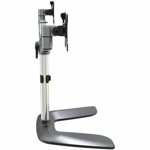 Startech.com Soporte Vesa De Escritorio Para Dos Monitores - Soporte Ergonómico Para Pantallas Hasta 32" Con Montaje Vesa - Plata - Hasta 81.3cm (32") Para Pantalla Plana - 16kg Capacidad De Carga - 55.1cm Altura X 11.7cm Ancho - De Escritorio, Independiente - Acero, Aluminio, Plástico - Negro, Plata - Image 5
