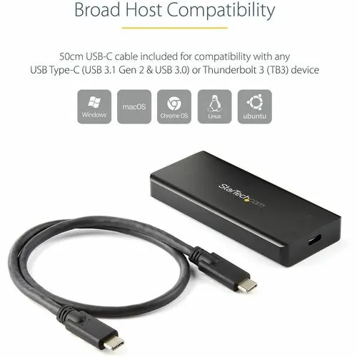 Startech.com M2e1bru31c Gabinete M.2 Nvme Para Ssd Pcie - Ip67 Resistente Agua/Polvo - Usb 3.1 Gen 2 - 1 X Ssd Admitido - 1 X Bahía Total - Aluminio - Image 5