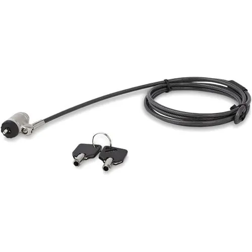 Startech.com Cable De 2m Con Candado De Llave Para Laptops/Computadoras/Dispositivos Con Ranura K-Slot - De Acero Revestido En Vinilo - 2.04m Cable - Cierre Con Llave - Plata, Negro - Aleación De Cinc, Acero, Vinilo - Para Portátil, Proyector, Base De Conexión, Tableta, Smartphone - Image 6