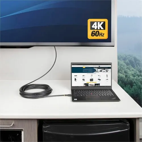 Startech.com Cable 10m Hdmi Activo - Hdmi 2.0 4k 60hz Uhd - Resistente - Con Fibra De Aramida - Cable Hdmi De Alta Velocidad Con Ethernet - Cable For Dispositivo De Audio/Vídeo - 18gbit/S - Admite Hasta4096 X 2160 - Apantallado - Oro Conector Chapado - 28 Awg - Negro - Image 3
